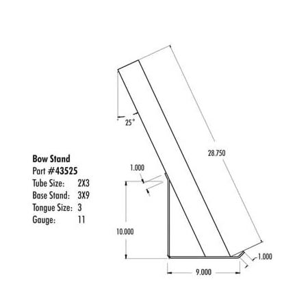 Tie Down Marine Stand, Bow 2X3 1500No -2200No , No 43525 43525